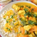 Kurczak curry z dynią i szpinakiem