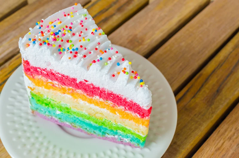 Tęczowy tort