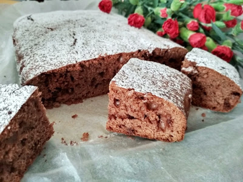 Ciasto kakaowe  czekoladą