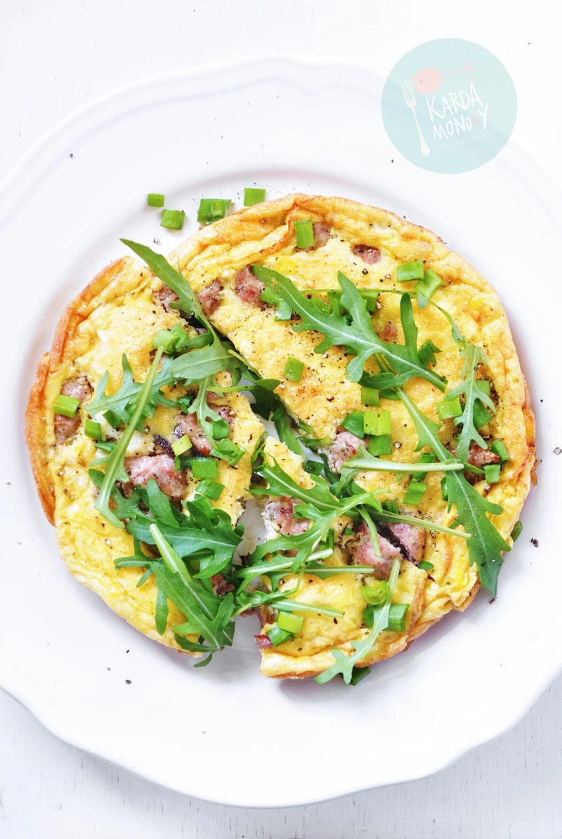 Frittata z białą kiełbasą