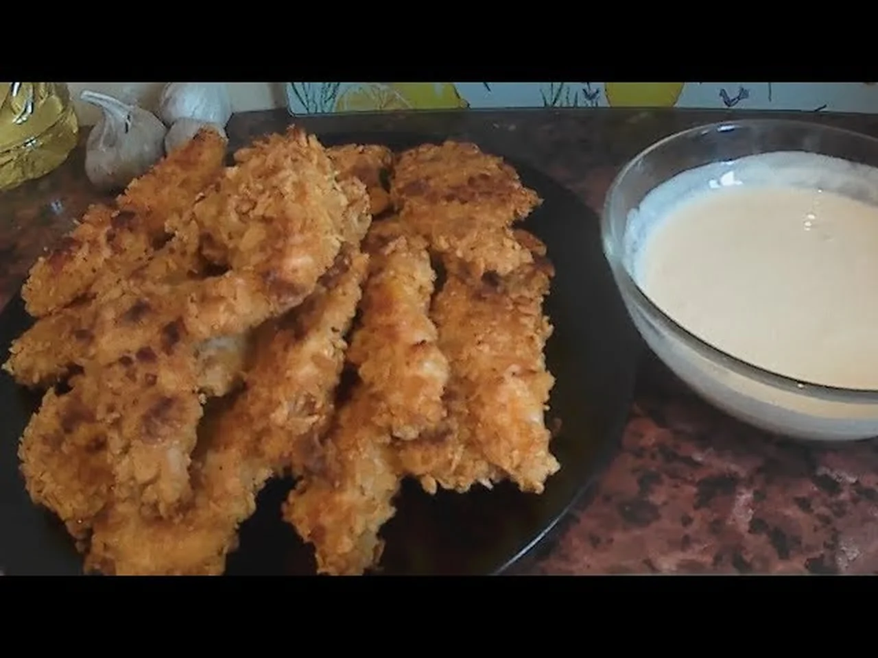 Pieczone piersi kurze w płatkach kukurydzianych / Baked Cornflake Crusted Chicken Strips