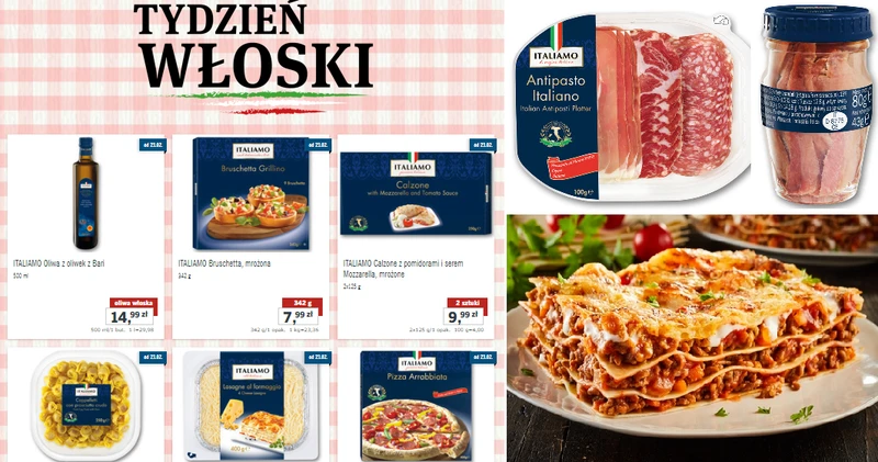 Tydzień kuchni włoskiej - 23 luty - co szczególnie warto kupić + przepis na wyjątkowe danie
