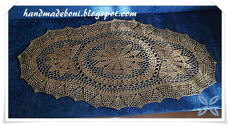 Złoty bieżnik owalny 90/50cm w poradniku krok po kroku:-)