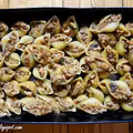 Muszle makaronowe z wołowiną i pieczarkami.
