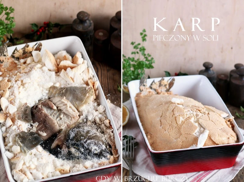 Karp pieczony w soli