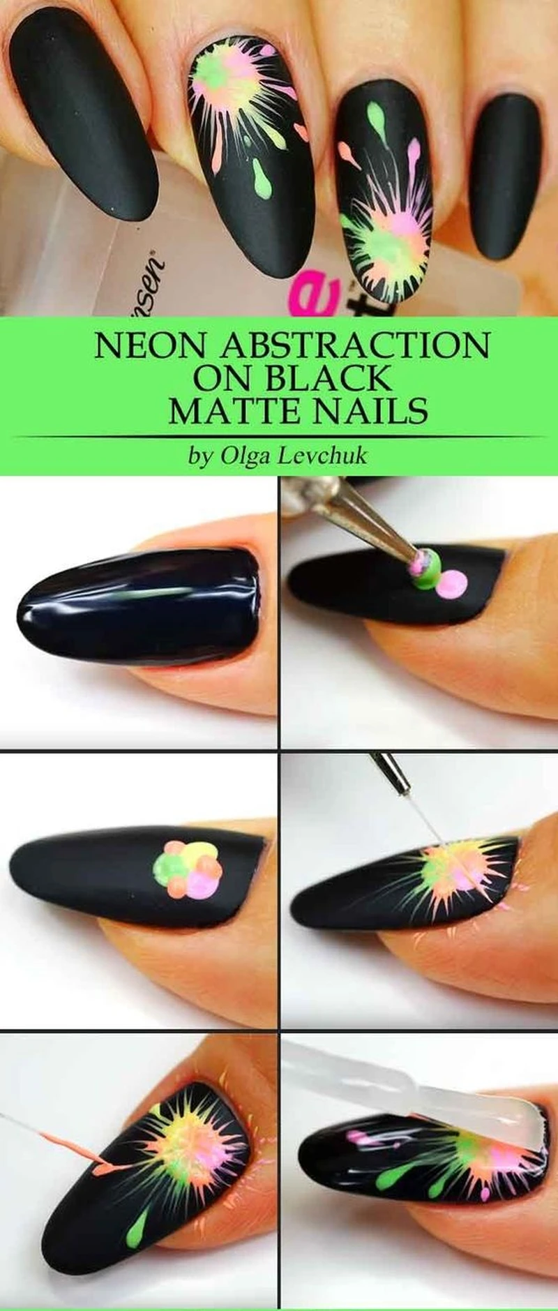 Manicure w kleksem- krok po kroku