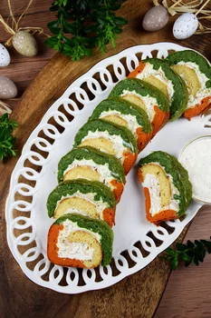 Trójkolorowa rolada z szynką - HIT imprezy!