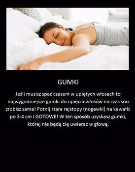 Wygodne gumki do upięcia włosów na noc
