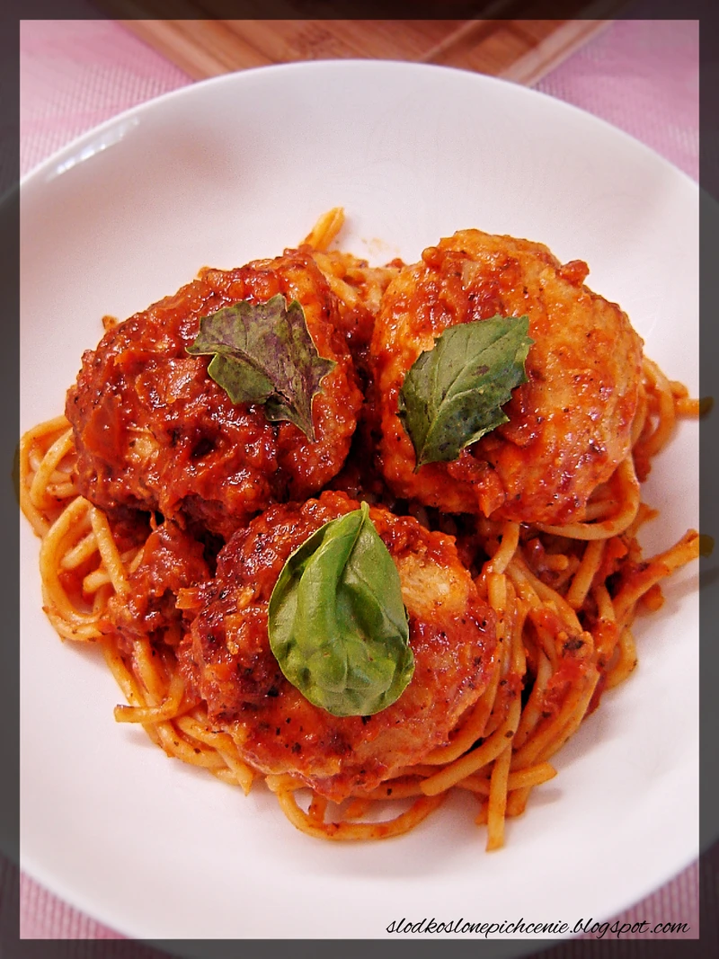 Spaghetti zapiekane z pulpecikami