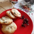 Ciasteczka z białą czekoladą i żurawiną