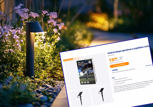 Ta lampa LED z Action za 19,99 zł to świetna opcja do ogrodu! Baz kabli i rachunków, odporna na każdą pogodę, a czujnik ruchu robi robotę