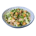 Tofu z makaronem, bobem, groszkiem i fasolką