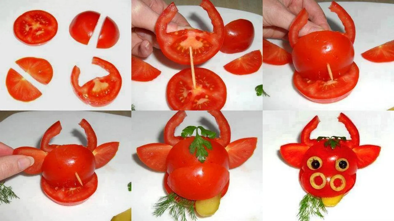 Dekoracje z pomidora