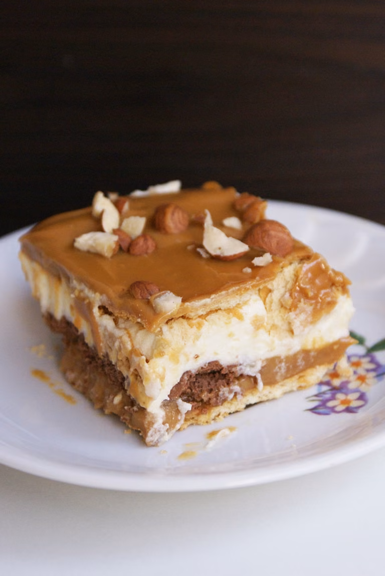 Kajmakowe ciasto BEZ PIECZENIA