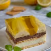 Grysikowiec z bananami i galaretką (bez pieczenia)
