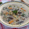 Zupa grzybowa ze świezych grzybów z ziemniakami
