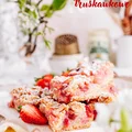 Szybkie ciasto rabarbarowo-truskawkowe