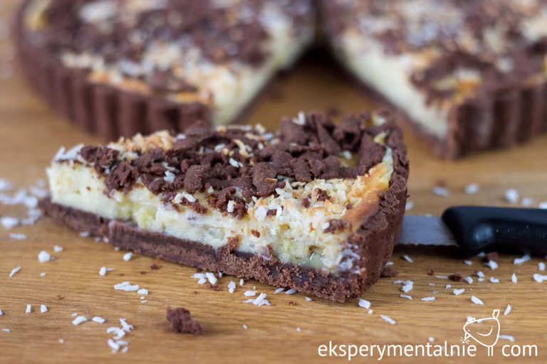 Tarta z budyniem i bananami