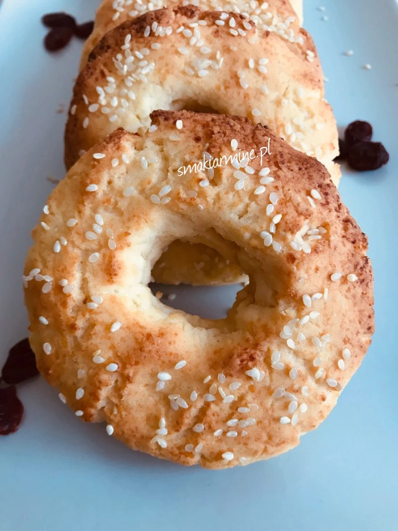Pieczone oponki twarogowe
