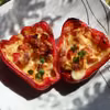 Papryka faszerowana kurczakiem i mozzarellą