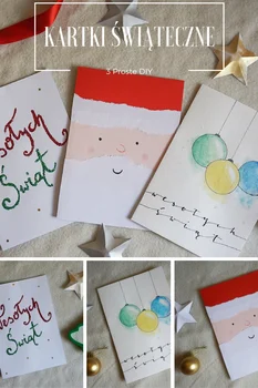 DIY 3 Proste kartki świąteczne