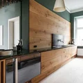 Nowoczesna kuchnia z drewnem