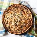 Tarta z grzybami leśnymi