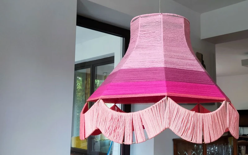 Jak zrobiłam abażur sznurkowy w stylu PRL dla babci – DIY
