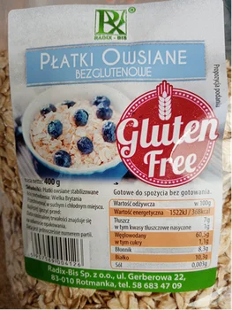 Ostrzeżenie publiczne: Gluten w bezglutenowych płatkach owsianych RADIX-BIS!