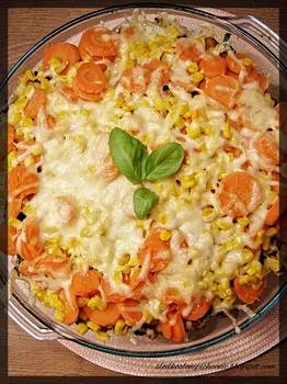 Zapiekanka ryżowa z kurczakiem i warzywami