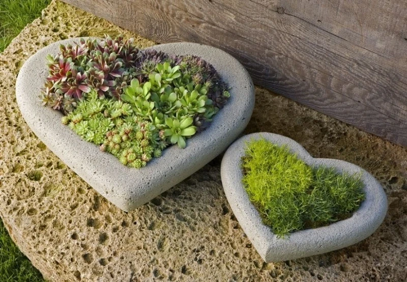 Piękne doniczki serduszka