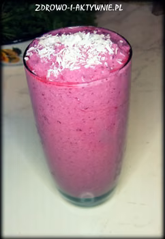 Smoothie borówkowe z kokosem i płatkami owsianymi
