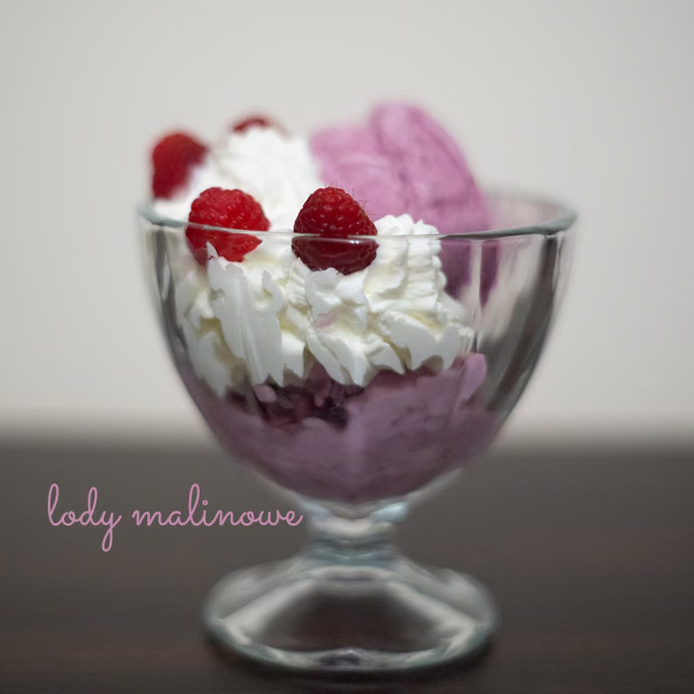 Lody malinowe (bez maszyny)