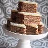 Wafle z masą mleczno - kakaową