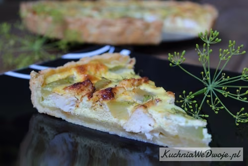 Tarta z kurczakiem, cukinią i koperkiem