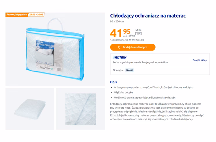 Zdjęcie Ten produkt z Action za 41 zł zrobi robotę w upalne noce! Poprawi komfort spania i samopoczucie na maxa #1