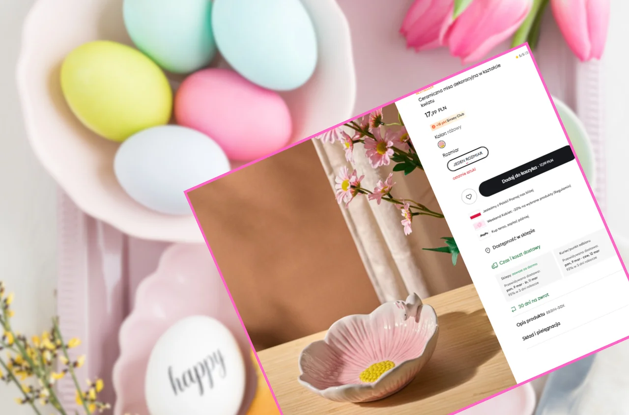 Te miski z Sinsay za 17 zł to hit na Wielkanocny stół! Kształt kwiatka i figurka 3D robią uroczy efekt - świetne na jajka i sałatkę