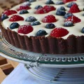 Bez pieczenia. Tarta z mascarpone i malinami