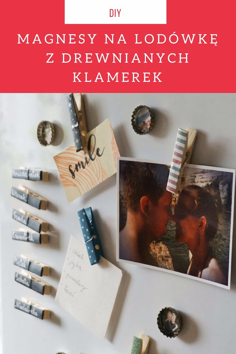 DIY Magnesy na lodówkę z drewnianych klamerek