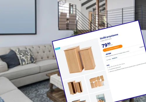 Ten zestaw 2 stolików za 79 zł robi furorę wśród klientów! Lamele podkręcą styl, pojemne, ale lekkie - idealne do małych pokoi