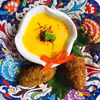 Kibbeh z sosem szafranowym