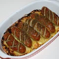 Pieczona biała kiełbasa