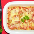 Lasagne ze szpinakiem i pieczarkami
