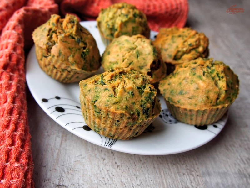 Muffiny kokosowo szpinakowe