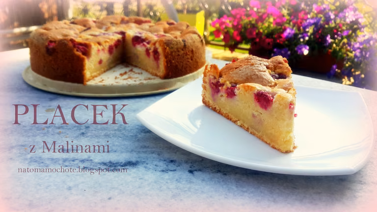 Placek z Malinami