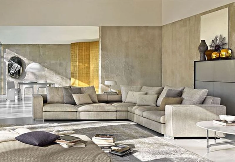 Beton architektoniczny w salonie