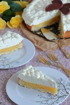 Tarta cytrynowa z kremem brzoskwiniowym