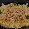 Łosoś z tagliatelle w sosie z mascarpone