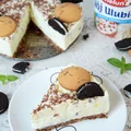 Sernik straciatella na nutellowym spodzie - Bez pieczenia!