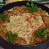 Spaghetti z kurczakiem sosie serowym
